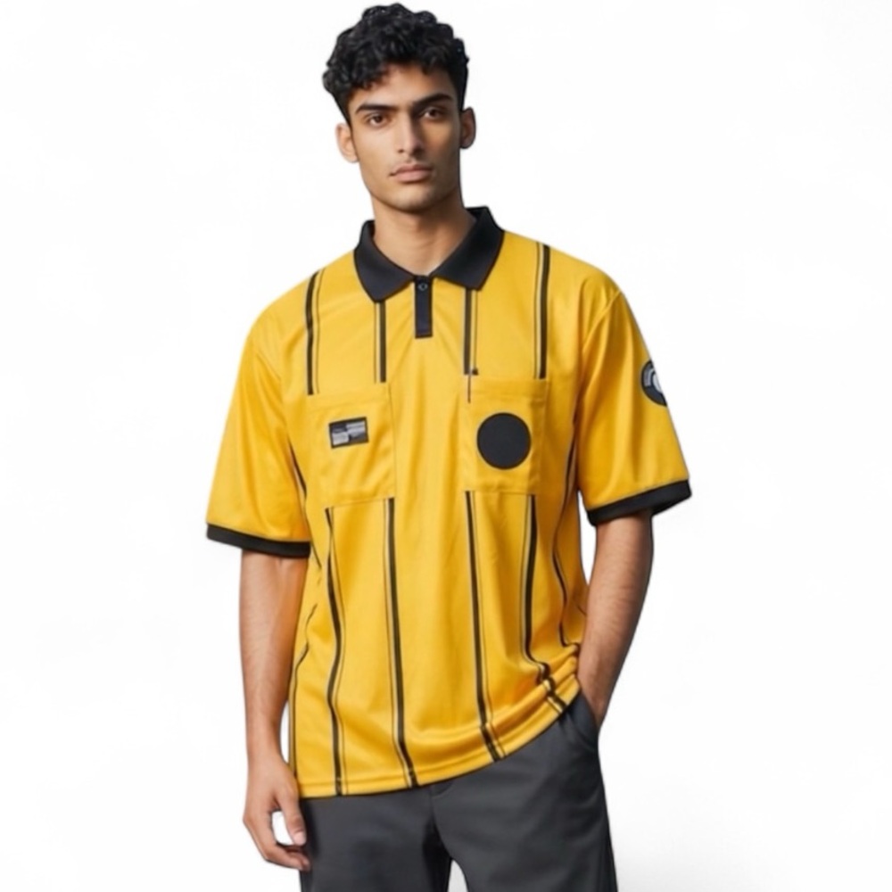 Official Sports US Soccer Referee Polo Shirt
Yellow and Black Stripe - Picture 1 of 9